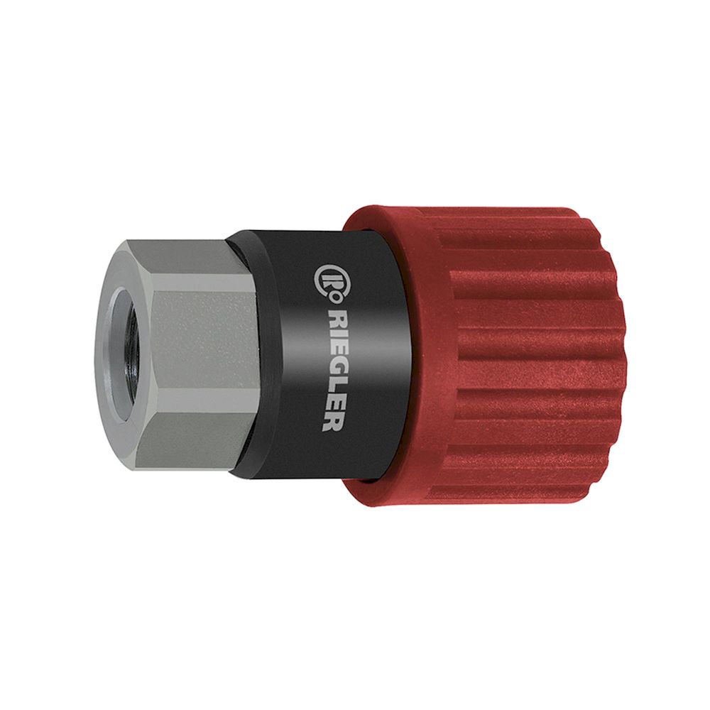 Riegler 141738. Dreh-Sicherheitskupplung NW 6, ISO 6150 C, Stahl, G 3/8 IG