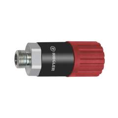 Riegler 141759.Swivel safety coupling I.D. 8, ISO 6150 C, Steel, G 3/8 ET
