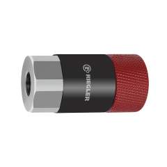 Riegler 141777.Swivel safety coupling I.D. 11, ISO 6150 C, Steel, G 1/2 IT