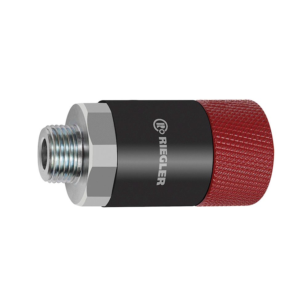 Riegler 141780. Dreh-Sicherheitskupplung NW 11, ISO 6150 C, Stahl, G 1/2 AG