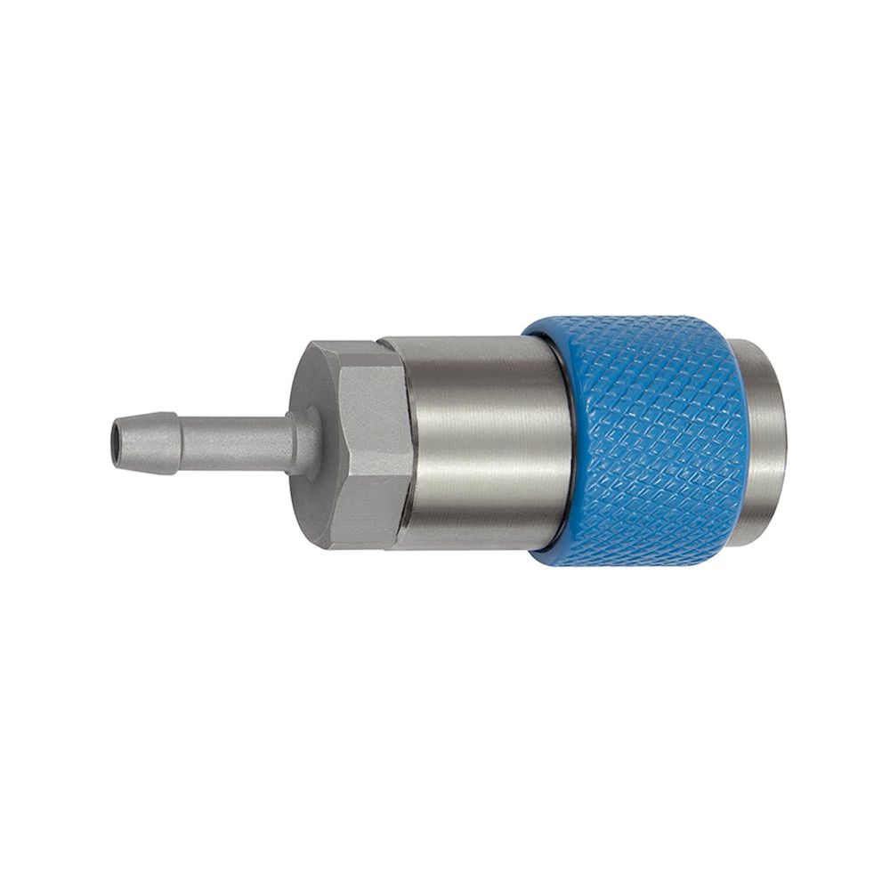 Riegler 141890.Captive swivel safety coupling I.D. 6, ISO 6150 C, I.D. 6, blue