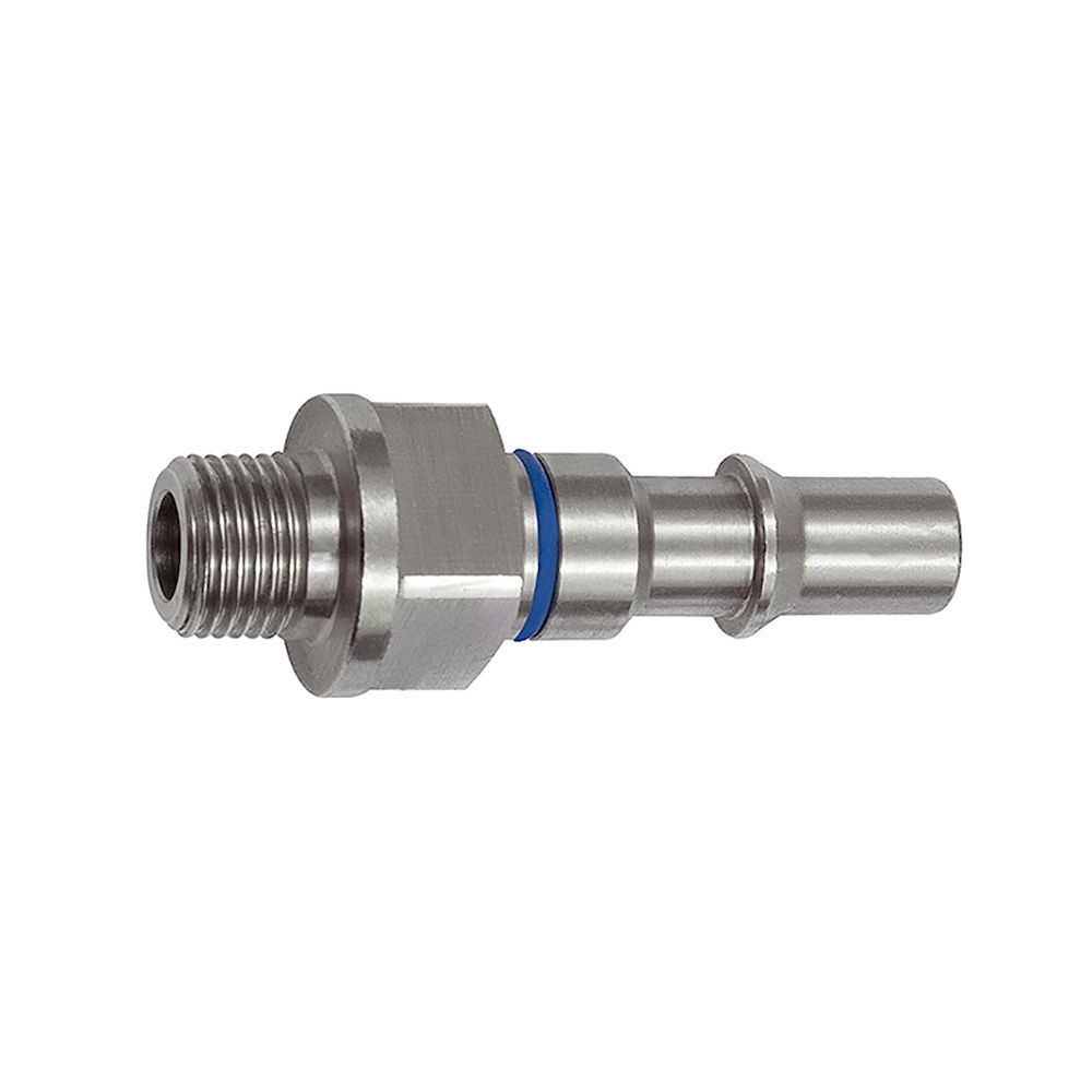 Riegler 141893.Captive nipple I.D. 6, ISO 6150 C, G 1/8 ET, blue