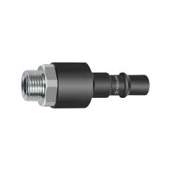 Riegler 141795. Nippel mit RSV für Kupplungen NW 11, ISO 6150 C, Stahl, G 1/2 AG