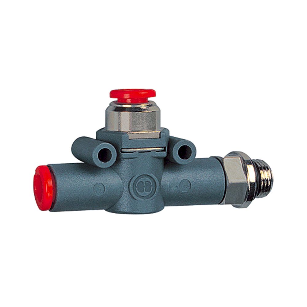 Riegler 106772.Quick relief valve, Contr. venting, G1/8 (outlet), hose 8 (inlet)