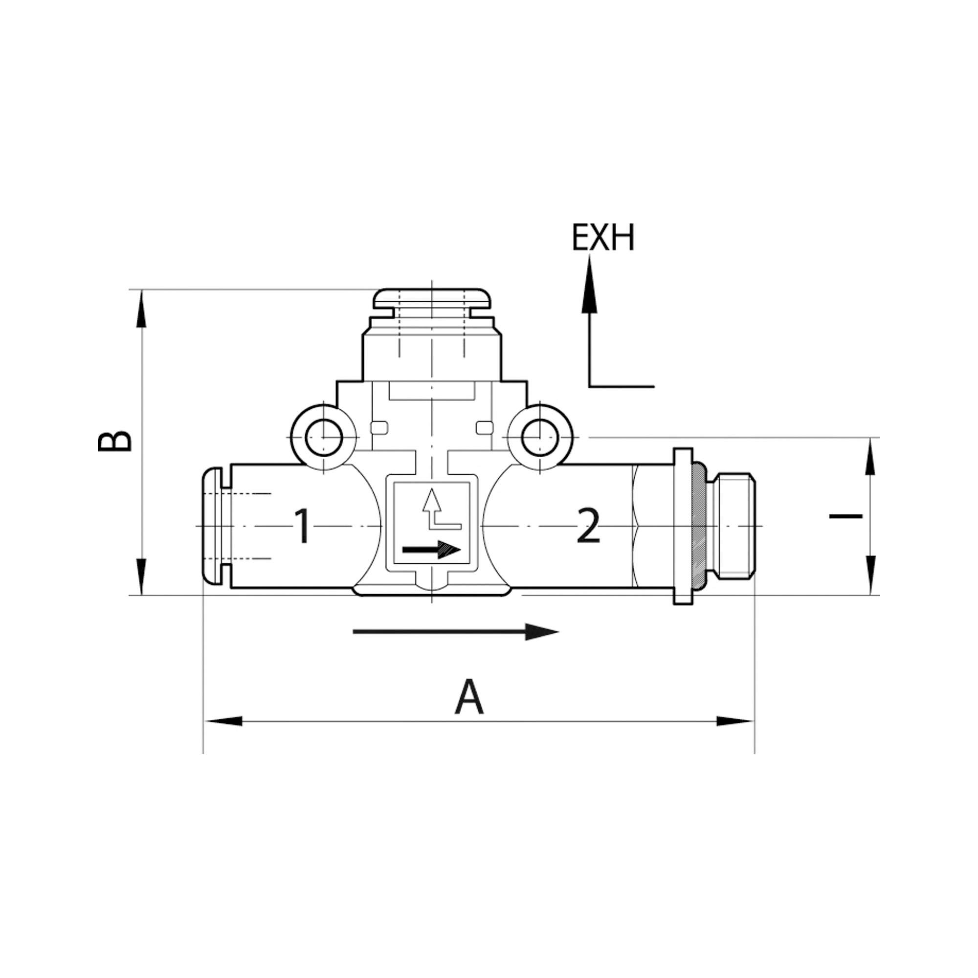 Schnellentlüftungsventil gef. Entl. G3/8 (Ausg.) - Schl.8 (Eing.) - Riegler 106775
