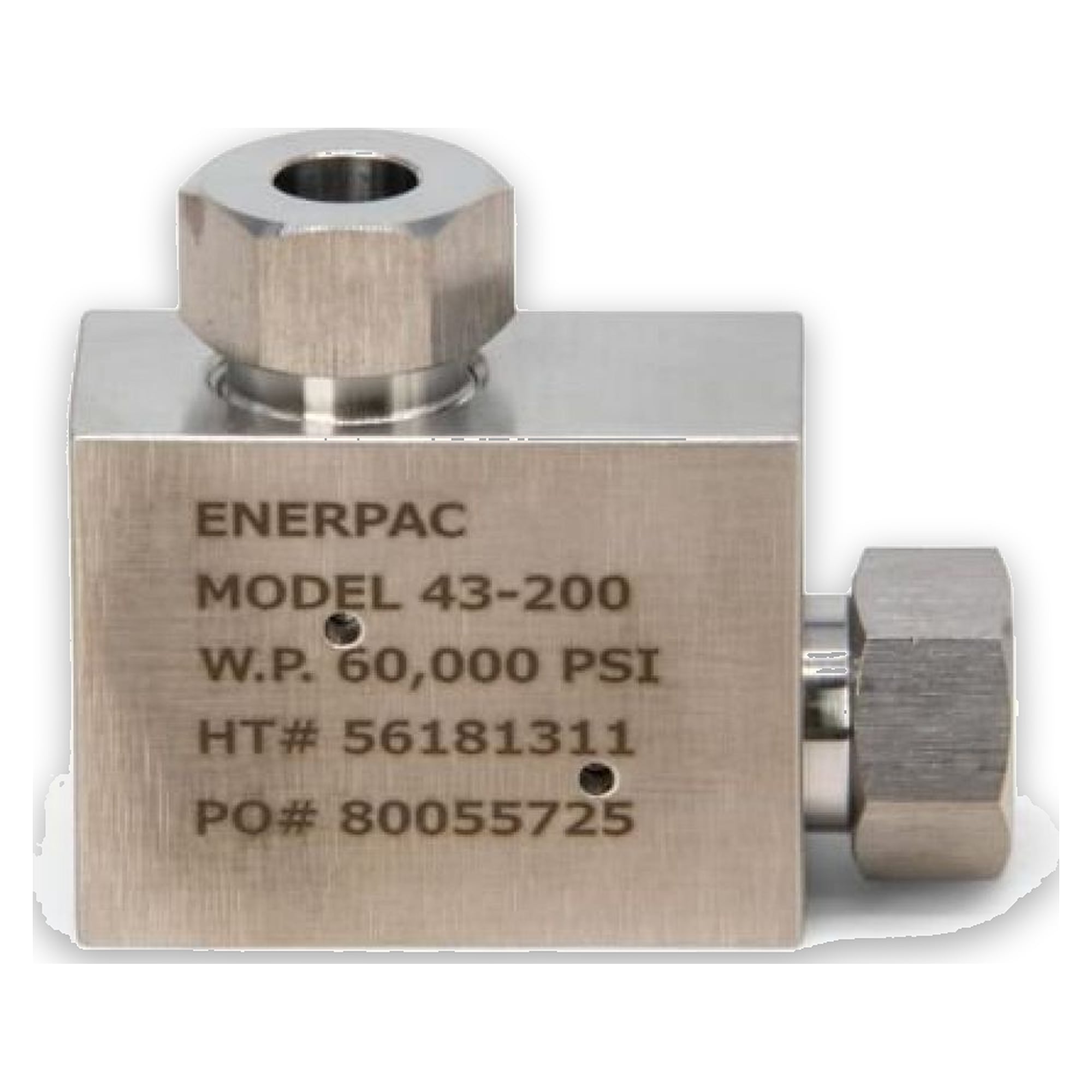 Ultrahochdruck-Verschraubung, Winkelstück, .38" konisch - Enerpac 43200
