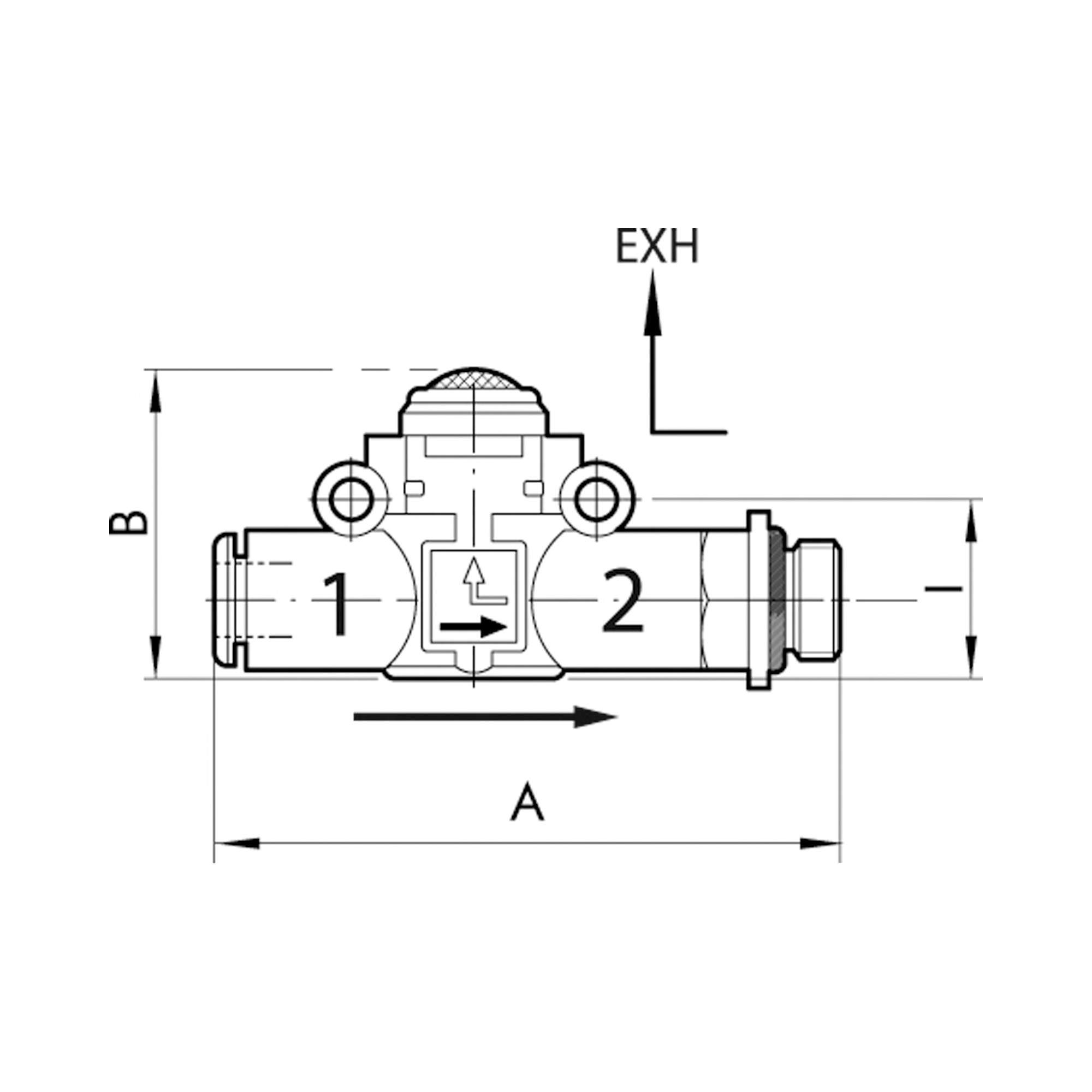 Quick relief valve »lineonline«, silencer, G 1/4, for hose Ø 8 mm - Riegler 106781