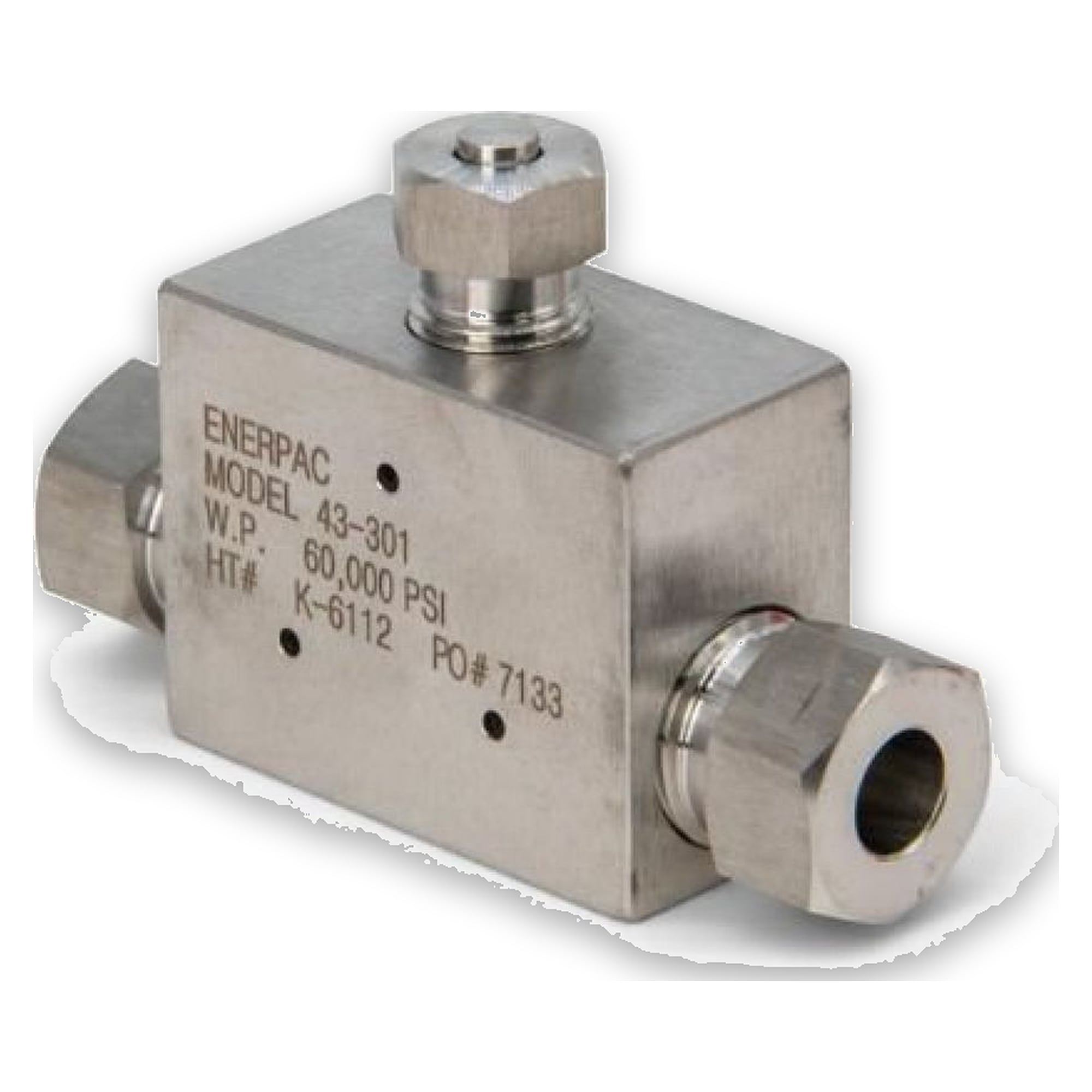 Ultrahochdruck-Verschraubung, T-Stück für Manometer, .38" konisch, .25" Manometeranschluß - Enerpac 43301