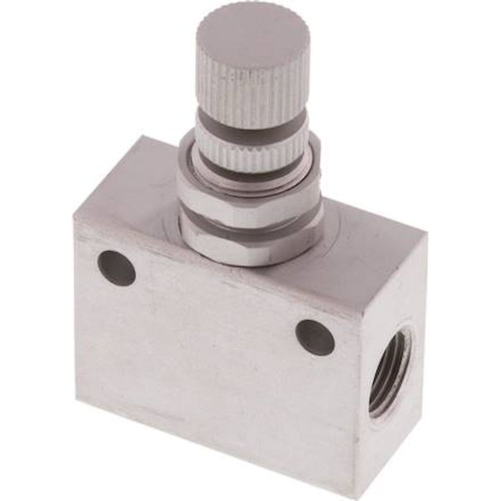 E.MC DRVE-18-C. Block one-way control valve, G 1/8", compact