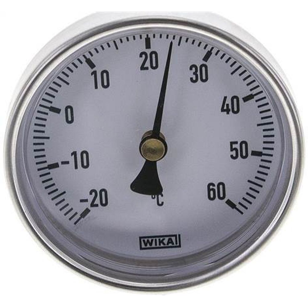 Wika TW 266340 AL Bimetallthermometer, waagerecht D63/-20 bis +60°C/40mm