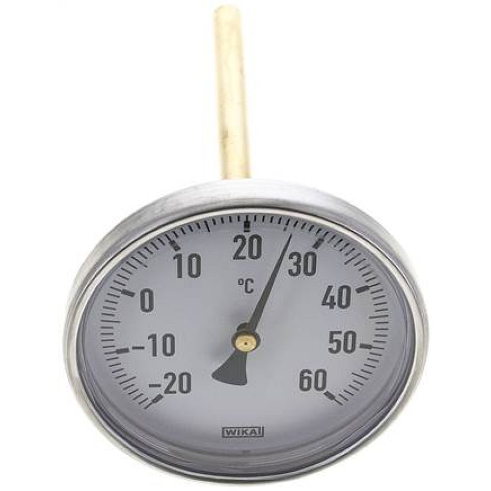 Wika TW 26100160 AL Bimetallthermometer, waagerecht D100/-20 bis +60°C/160mm