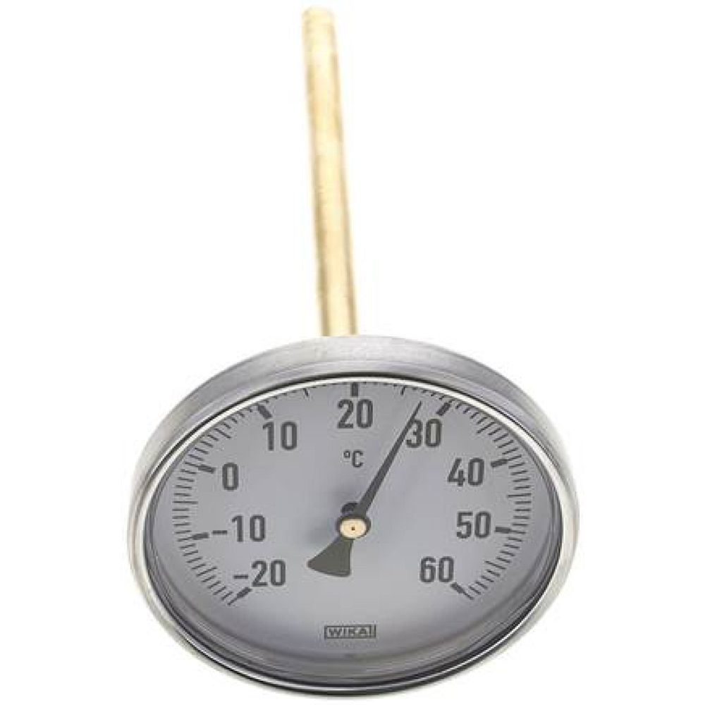 Wika TW 26100200 AL Bimetallthermometer, waagerecht D100/-20 bis +60°C/200mm