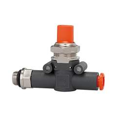 Riegler 106837.Blocking valve, Thread (inlet) - hose (outlet), G 3/8 hose 8