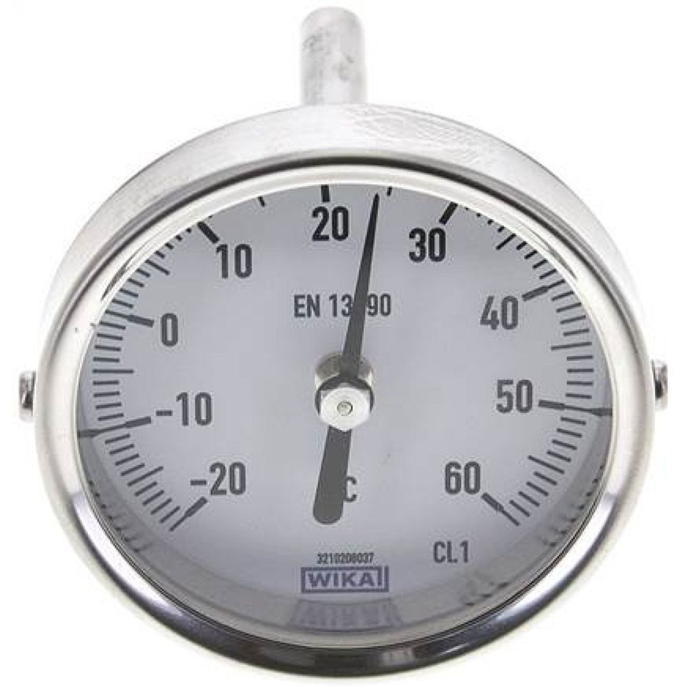 Wika TWT 266363 ES Bimetallthermometer, waagerecht D63/-20 bis +60°C/63mm