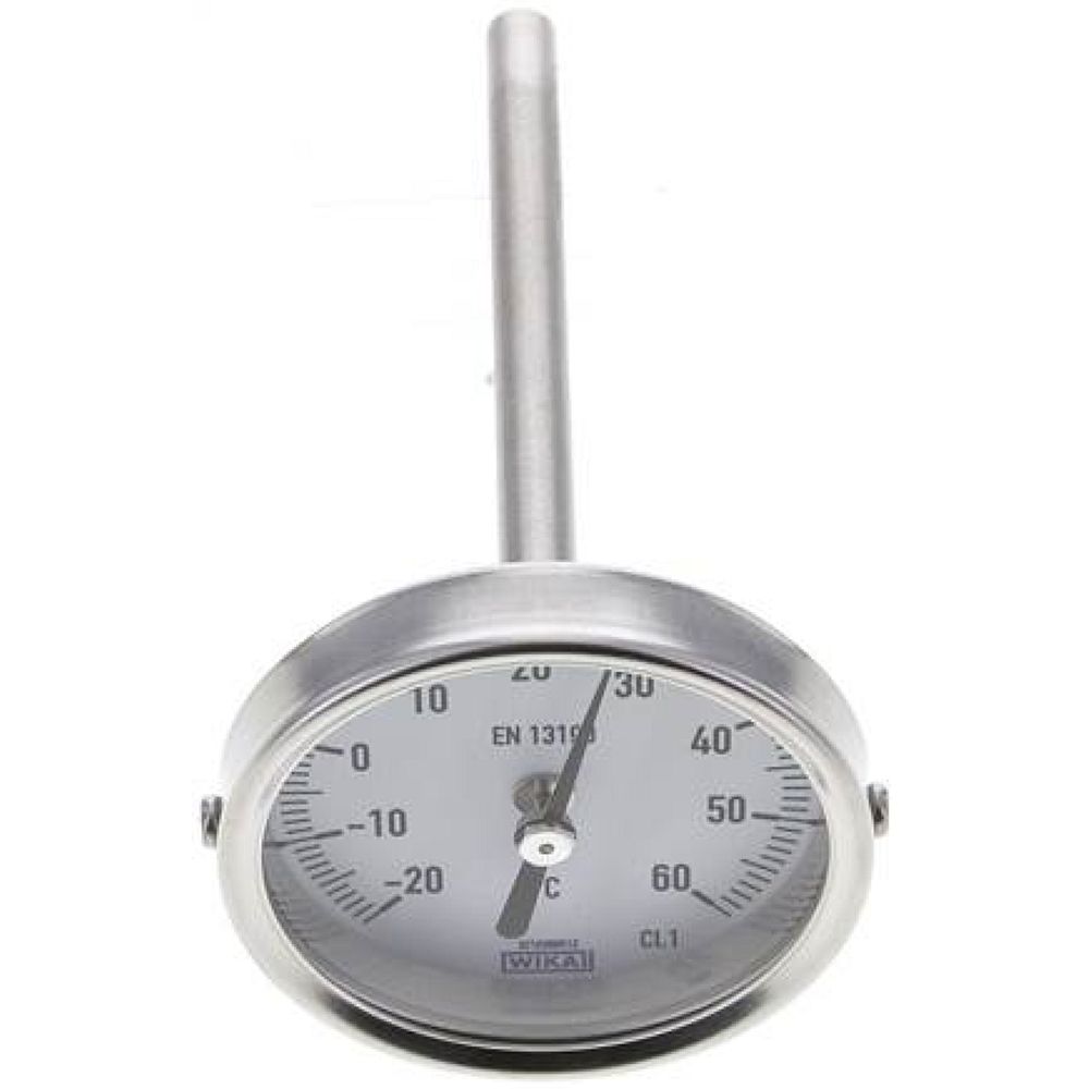 Wika TWT 2663100 ES Bimetallthermometer, waagerecht D63/-20 bis +60°C/100mm