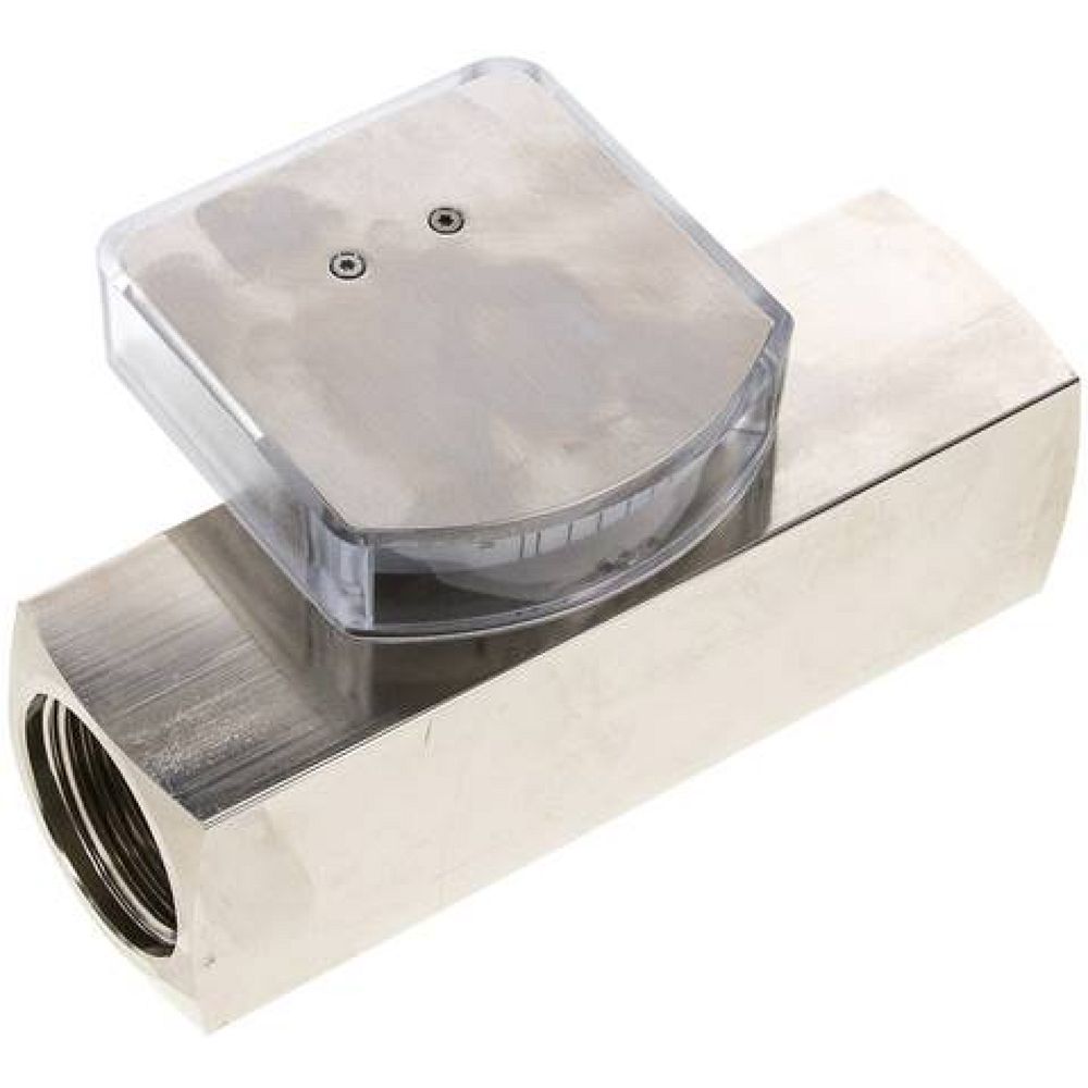 DMV 10-1,5 MSV Durchflussmesser G 1" (IG), 0,5-1,5 l/min, Messing vernickelt