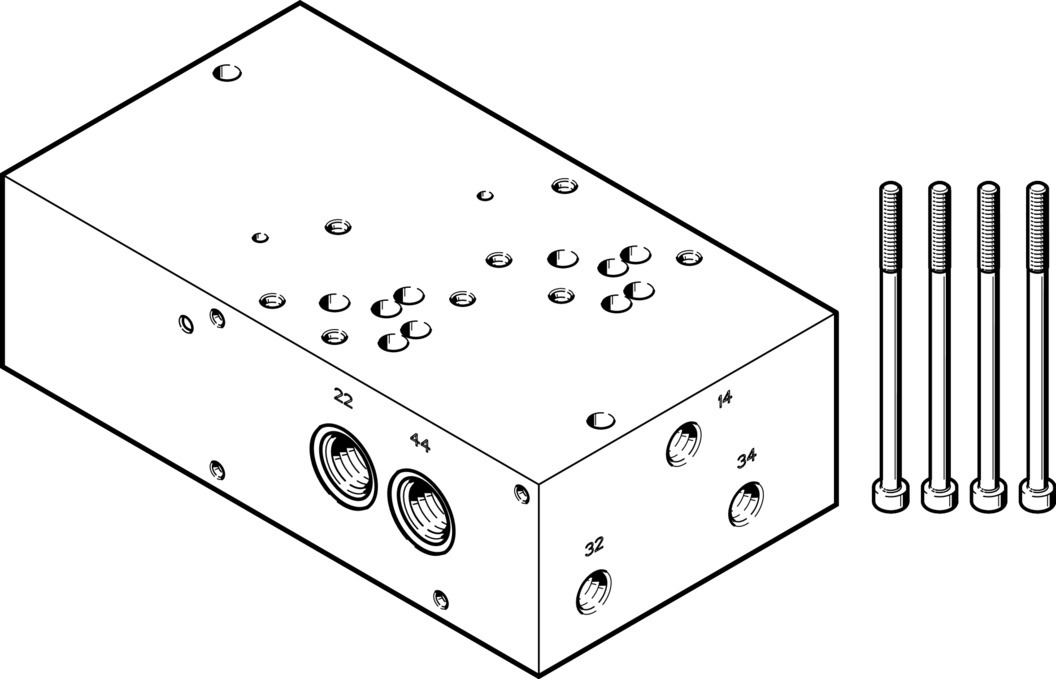 Anschlussplatte VABP-S1-1V1G-G14-2 - Festo 2614860