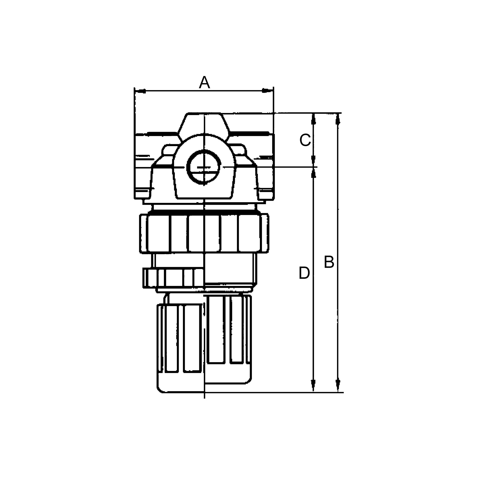 Druckregler »Standard-mini«, Schalttafelmutter, G 1/4, 0,2-6 bar - Riegler 100777