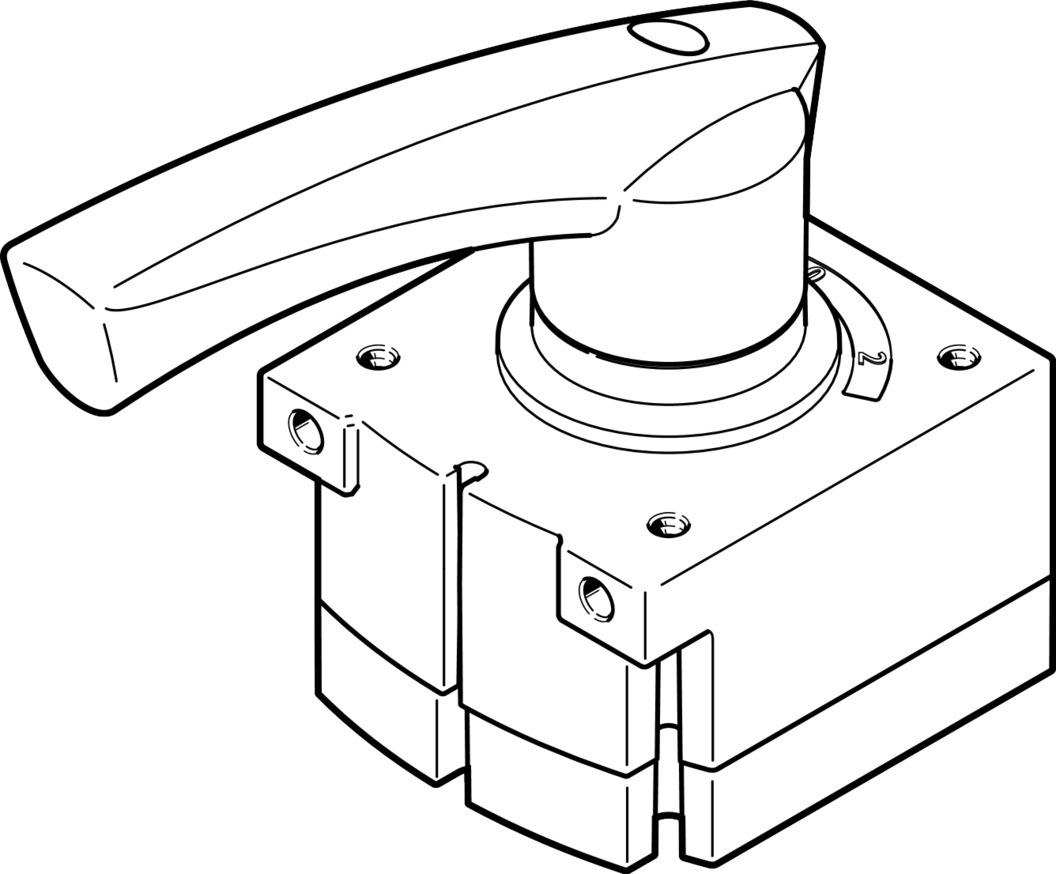 Hand lever valve VHER-H-B43C-B-N18 - Festo 3488213
