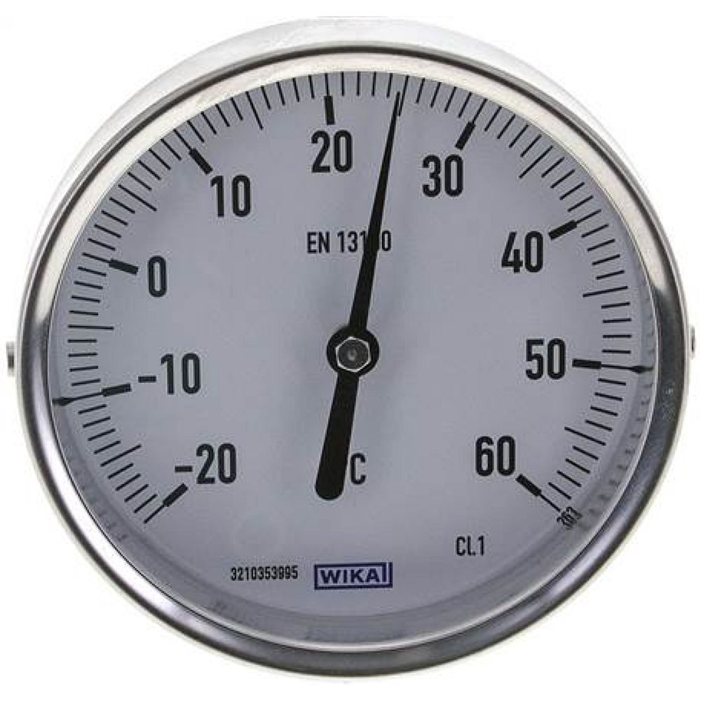 Wika TWT 2610063 ES Bimetallthermometer, waagerecht D100/-20 bis +60°C/63mm