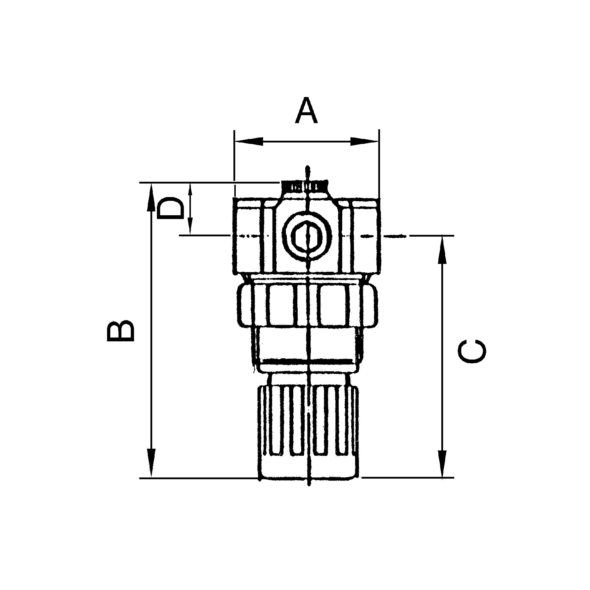 Pressure regulator for water, pressure gauge, G 1/4, 0.2 - 6 bar - Riegler 101304