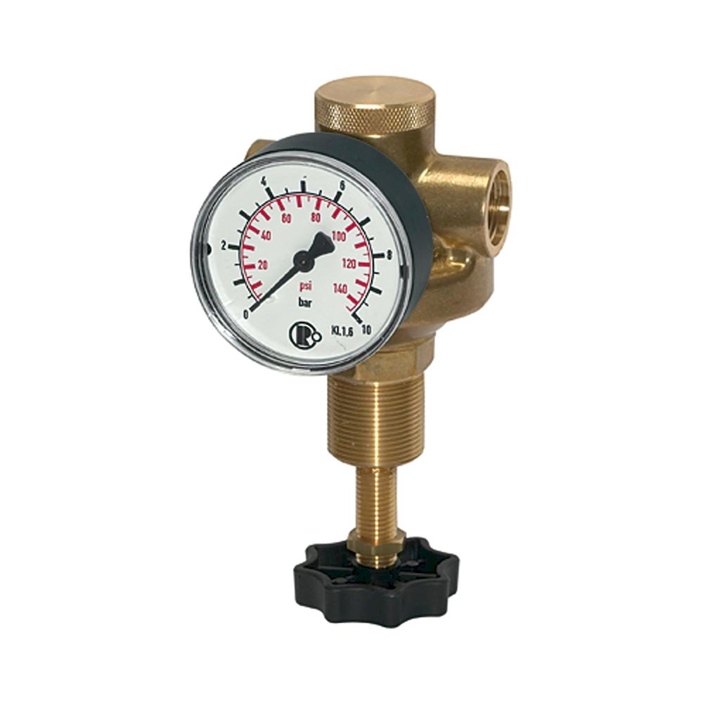 Riegler 101310.Pressure regulator for water, pressure gauge, G 1/2, 0.5 - 10 bar