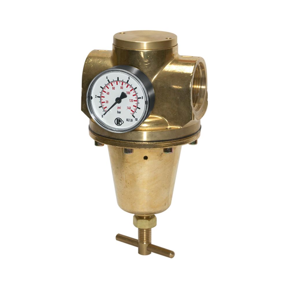Riegler 101313.Pressure regulator for water, pressure gauge, G 1 1/2, 0.5-6 bar