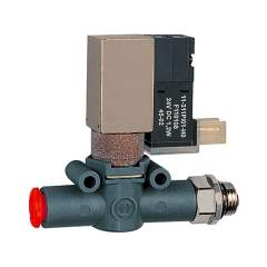Riegler 106859.3/2-way solenoid valve silenced venting, G 1/4, NO, hose 8