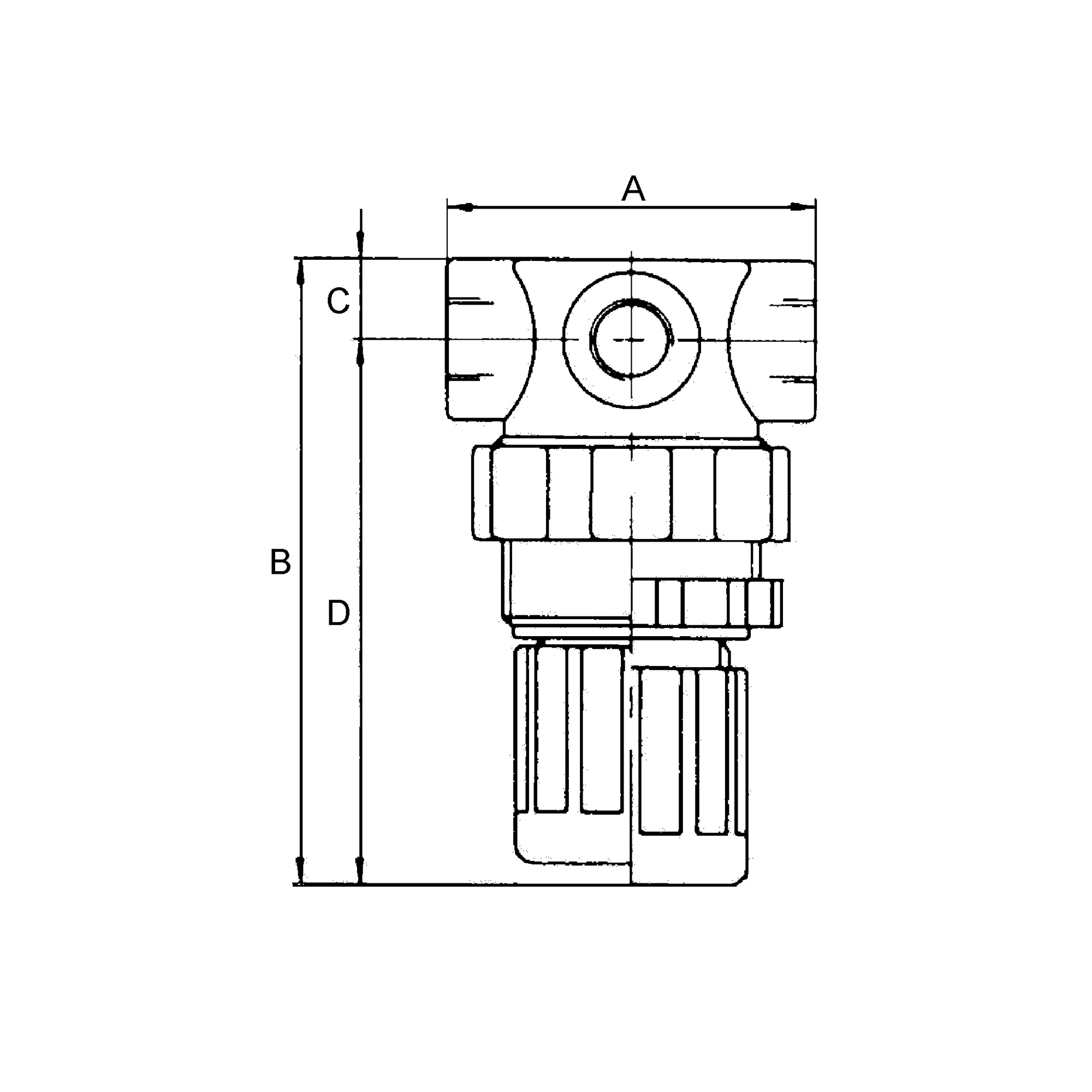 Pressure relief valve, incl. pressure gauge, G 1/4, 0.15 - 7 bar - Riegler 101465