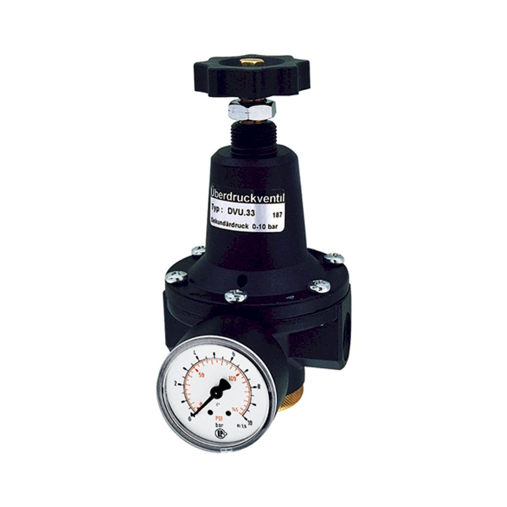Riegler 101467.Pressure relief valve, incl. pressure gauge, G 1/2, 0.1 - 3 bar