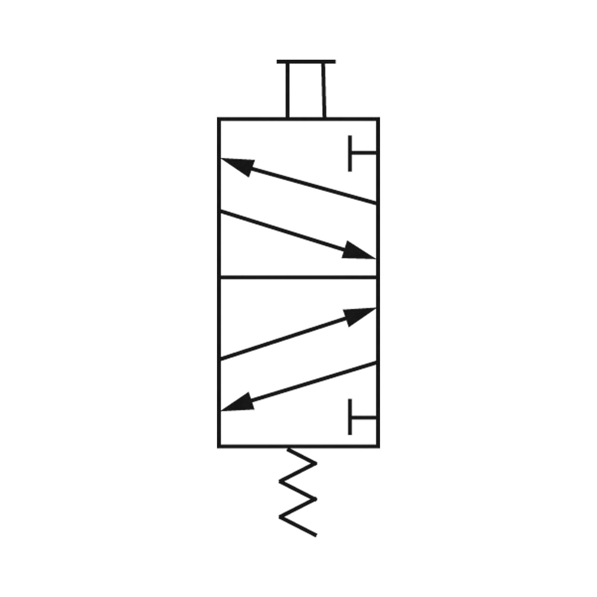 5/2-way valve, Mechanically actuated, »M5«, Tappet, G 1/4 - Riegler 115955