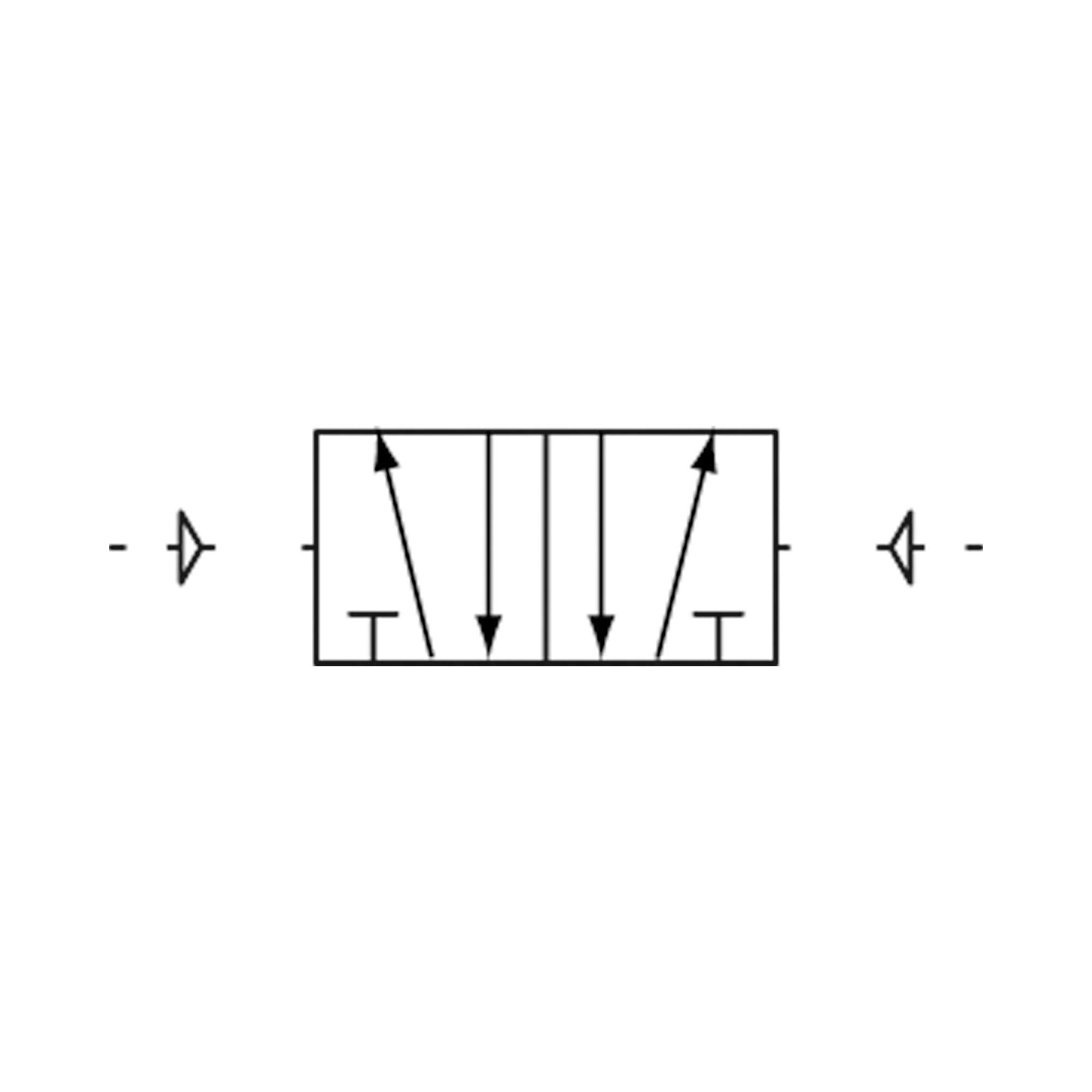 5/2-Wegeventil, pneumatisch, »4A«, bistabil, M5 - Riegler 116059