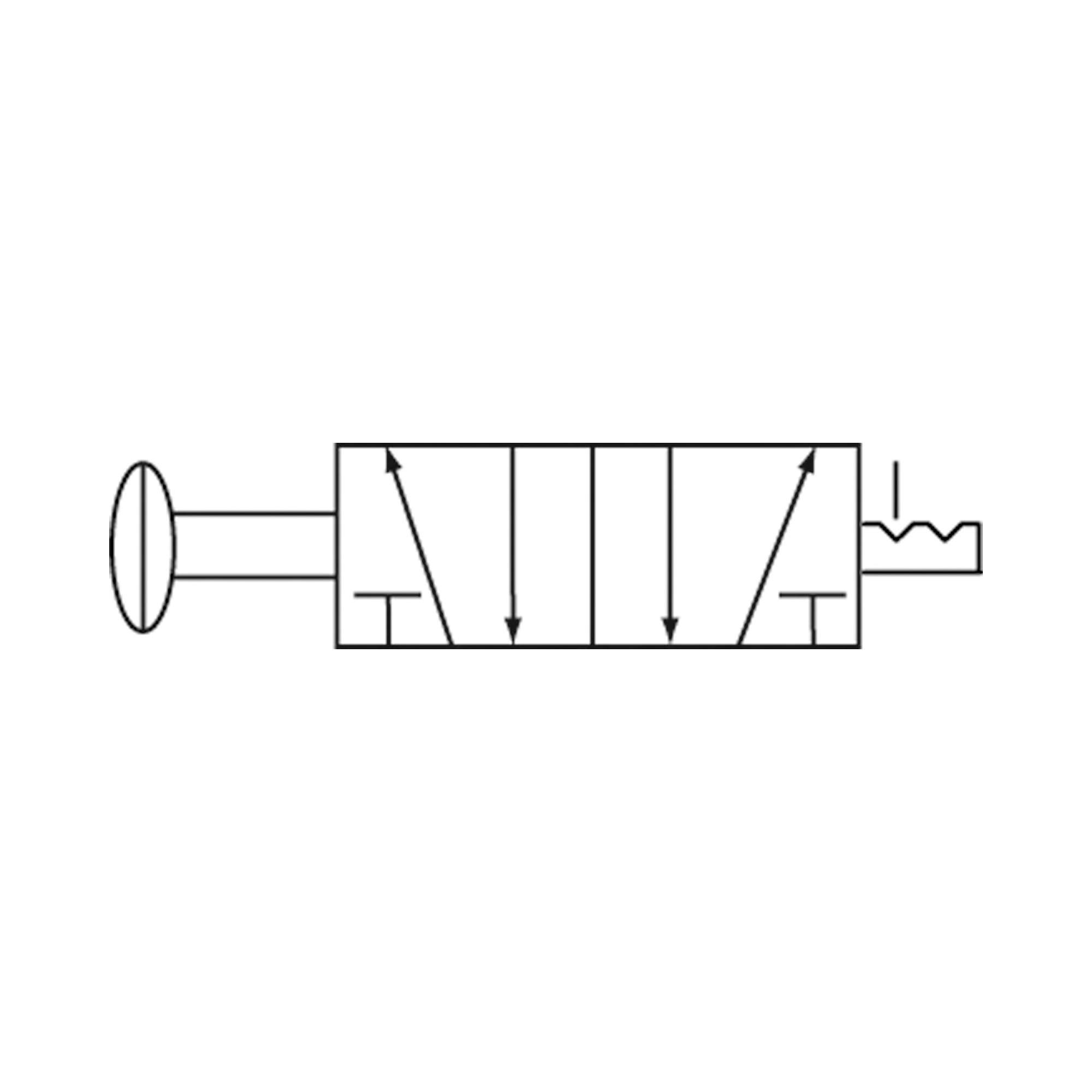 5/2-way valve, Push button actuation, »3L« G 3/8 - Riegler 115981