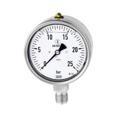 Riegler 102376.Glycerine pressure gauge, CrNi steel, G 1/4, -1 / 0 bar, Ø 63