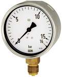 Riegler 102020.Pressure gauge, robust design, G 1/2, -1 / +9 bar, Ø 100