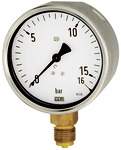 Riegler 102021.Pressure gauge, robust design, G 1/2, -1 / +15 bar, Ø 100