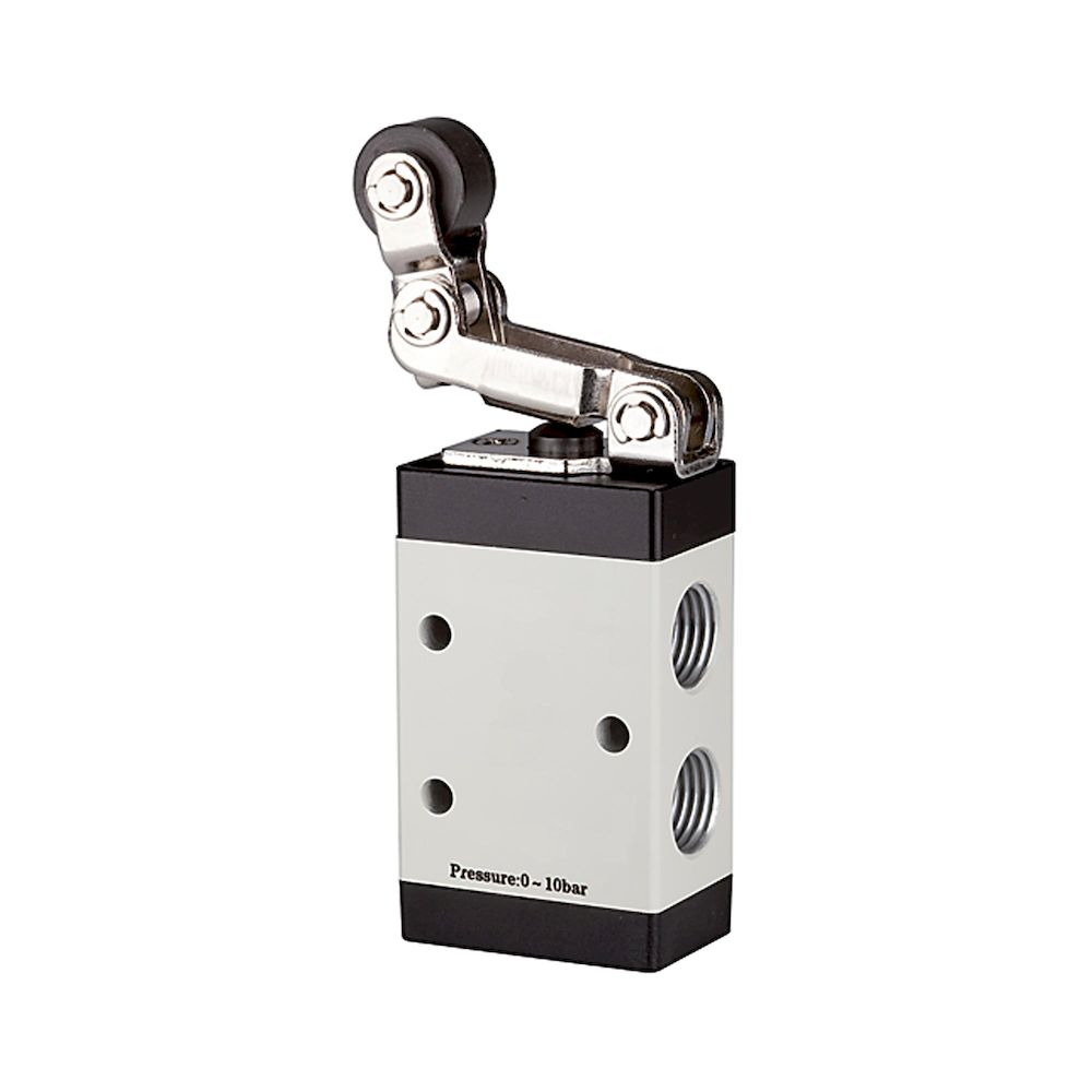 Riegler 115960. 3/2-Wegeventil, mech. betätigt, »M3«, RH, fr. Rücklauf, NC, G 1/8