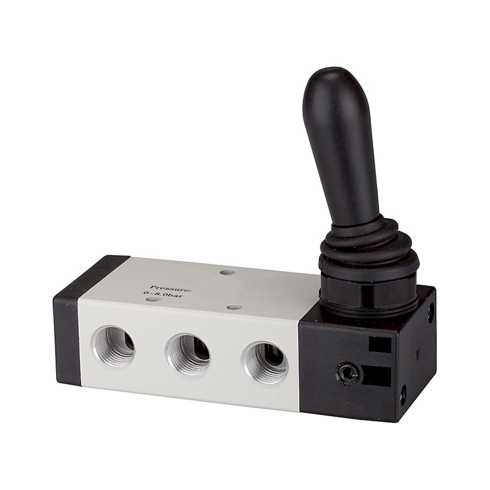 Riegler 115964. 5/2-Wegeventil, Handhebelbetätigung, »4H«, rastend, G 1/8