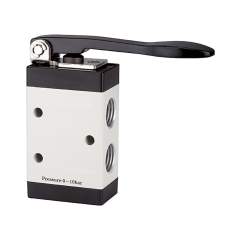 Riegler 115982. 3/2-Wegeventil, manuell betätigt, »M3«, langer Hebel, NC, G 1/8