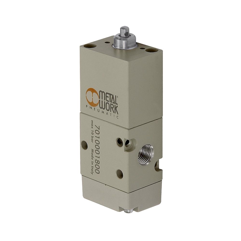 Riegler 106441. Stößelventil, 3/2-Wege, monostabil, NC, G 1/8