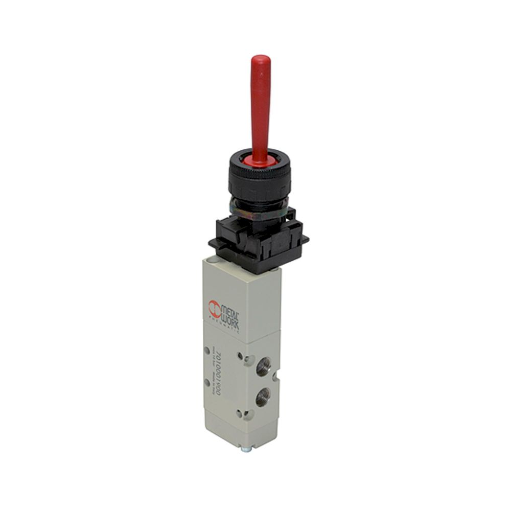 Riegler 106430. 5/2-Wegeventil, manuell, Handhebel, monostabil, G 1/8