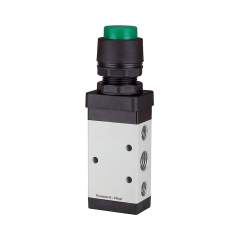 Riegler 116002.5/2-way valve, manual »M5« Push button, monostable, G 1/8