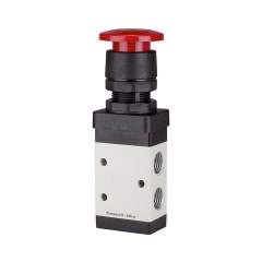 Riegler 116010.3/2-way valve manual »M3« Palm button, NC, monostable, G 1/4