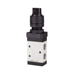 Riegler 116018.3/2-way valve, manual »M3« Rotating handle, NC, monostable, G 1/8