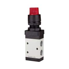 Riegler 116019.3/2-way valve, manual »M3« Rotating handle, NC, monostable, G 1/8