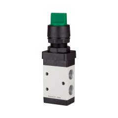 Riegler 116020.3/2-way valve, manual »M3« Rotating handle, NC, monostable, G 1/8