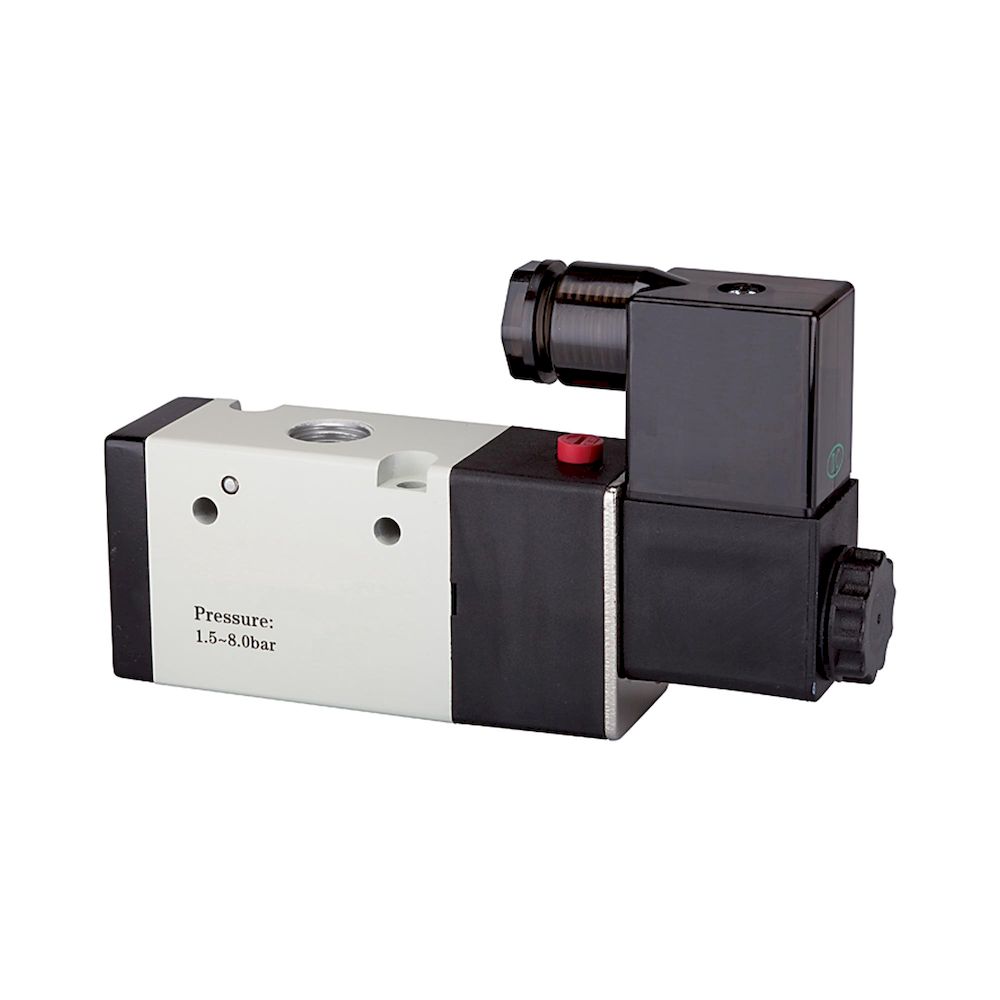 Riegler 116090.3/2-way valve, electropneumatic, »3V«, monostable, NO, 24 V DC