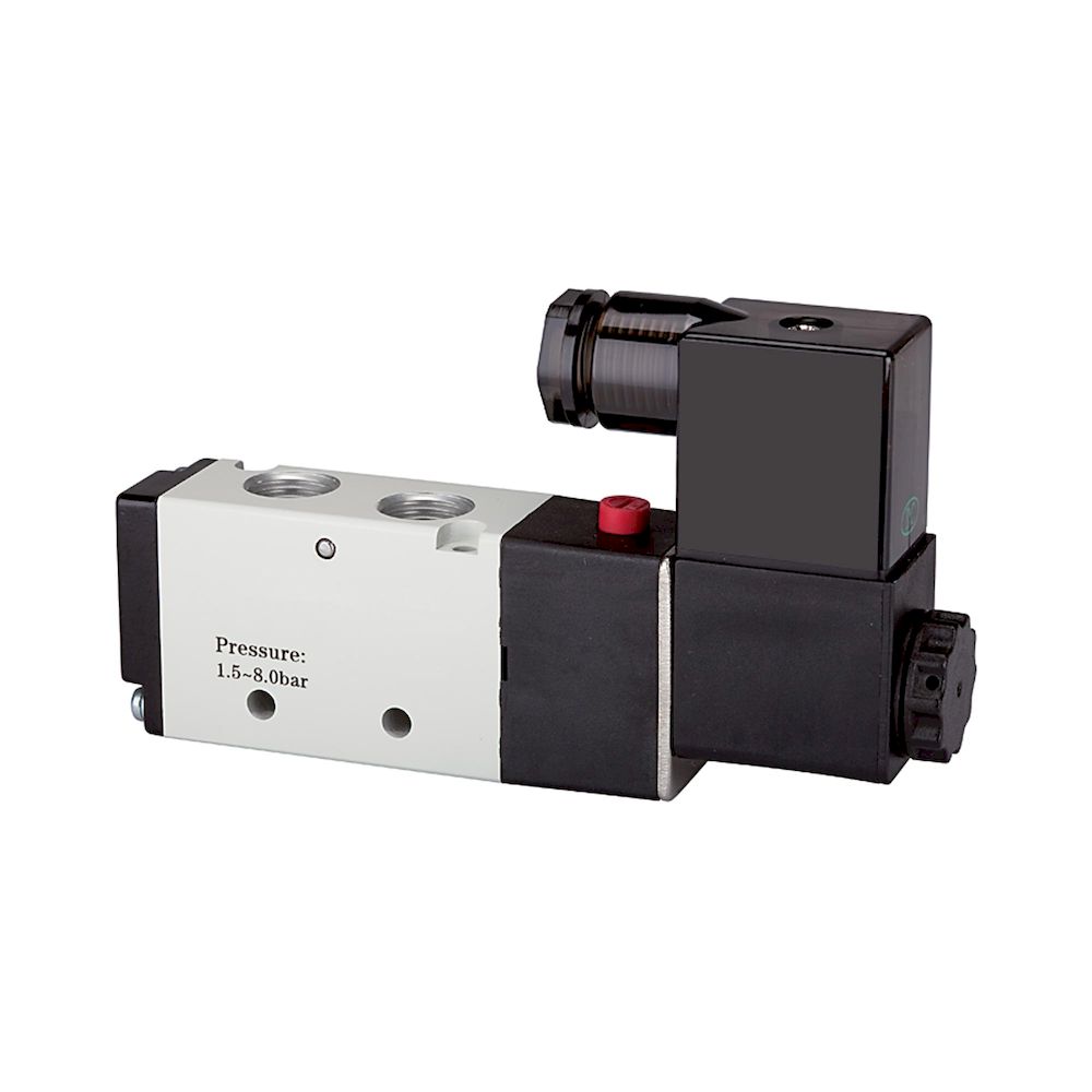 Riegler 116126.5/2-way valve, electropneumatic, »4V«, monostable, G 1/4, 24 V DC