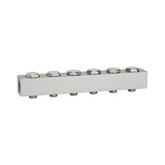 Riegler 106614.Supply strip for the way valves, with 6 valve positions, G 1/8