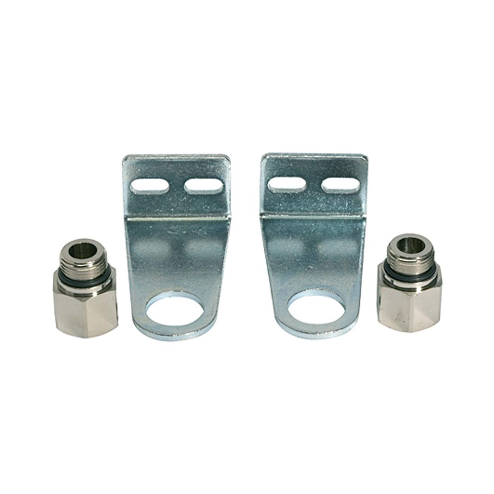 Riegler 106607.Mounting bracket set for way valves, Height 120 mm, G 1/4